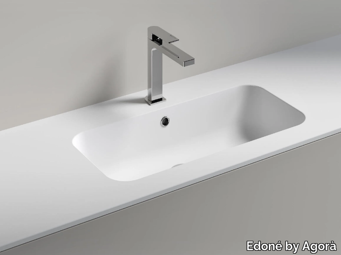 DRACO - Rectangular stone washbasin _ Edoné by Agorà