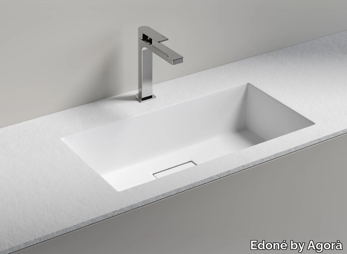 KUMA - Inset rectangular washbasin _ Edoné by Agorà