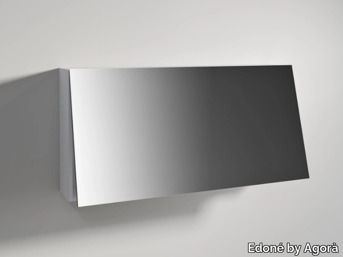 MIRROR CABINET WITH FLAP DOOR - Rectangular mirror with cabinet _ Edoné by Agorà