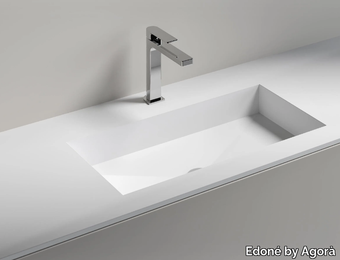 POLARIS - Inset rectangular washbasin _ Edoné by Agorà