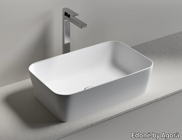 POSEIDONE - Countertop rectangular washbasin _ Edoné by Agorà