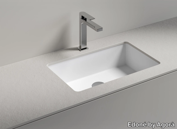 RIGA 60 - Undermount rectangular washbasin _ Edoné by Agorà