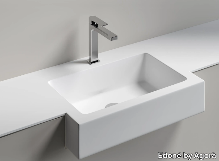 RIVER - Rectangular Ocritech washbasin _ Edoné by Agorà