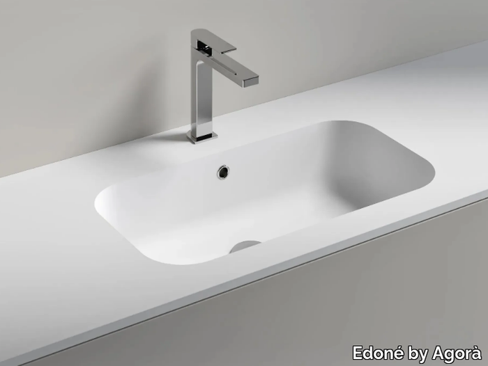 ZEFIRO - Rectangular washbasin _ Edoné by Agorà