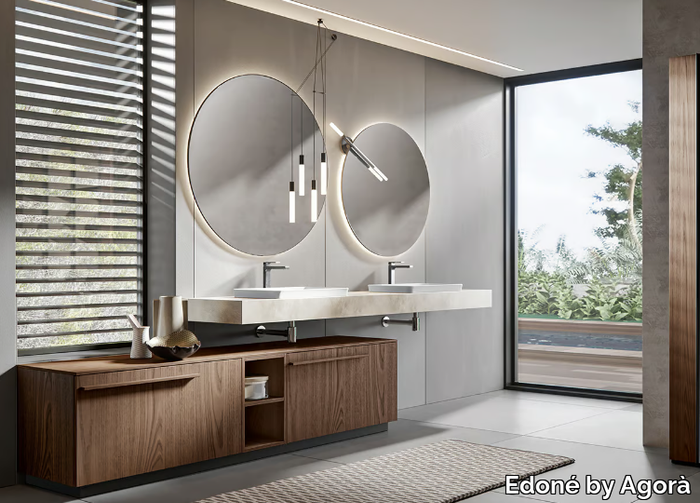 GIU 9017 - Floor-standing double vanity unit _ Edoné by Agorà