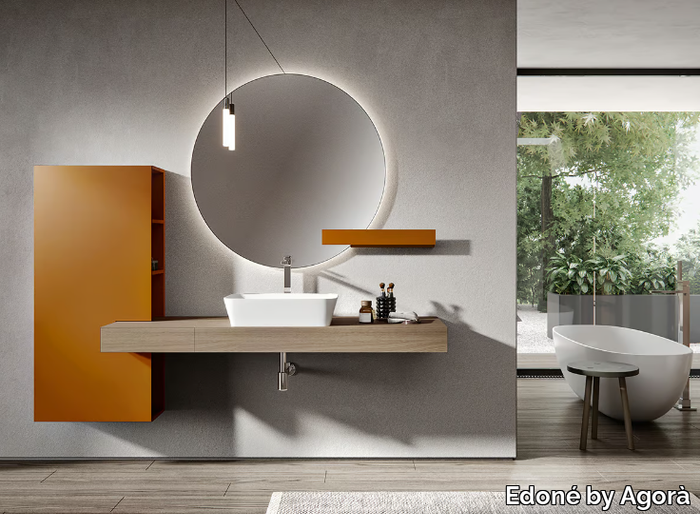 GIU 9033 - Single washbasin countertop _ Edoné by Agorà