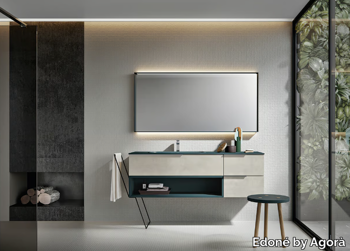 GIU 9053 - Wall-mounted vanity unit with drawers _ Edoné by Agorà