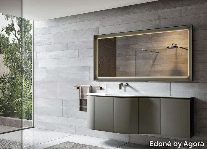 GIU 9079 - Wall-mounted vanity unit with doors _ Edoné by Agorà