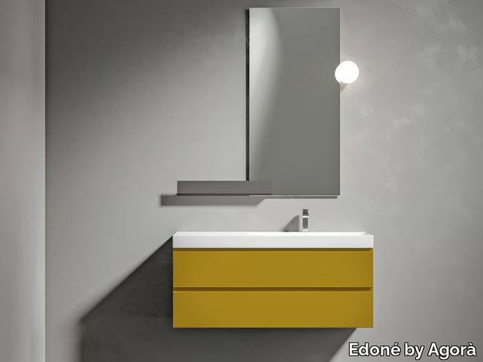 GIU 9134 - Single wall-mounted vanity unit with drawers _ Edoné by Agorà