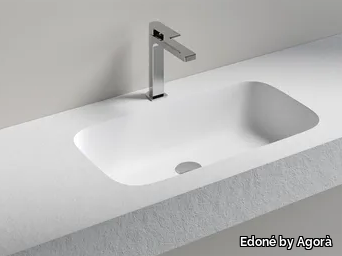 CRISTAL CONSOLLE - Inset rectangular washbasin _ Edoné by Agorà