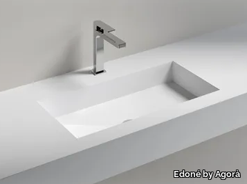 POLARIS CONSOLLE - Inset rectangular washbasin _ Edoné by Agorà