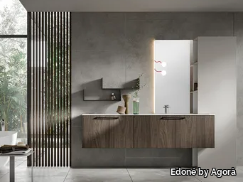 GIU 9070 - Wall-mounted vanity unit with drawers _ Edoné by Agorà