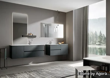 CHR4 006 - Wall-mounted vanity unit with drawers _ Edoné by Agorà