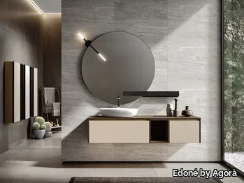 GIU 9091 - Wall-mounted vanity unit with drawers _ Edoné by Agorà