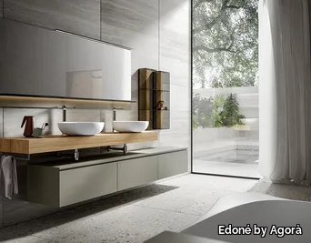 GIU 9025 - Double washbasin countertop _ Edoné by Agorà