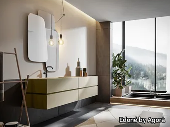 NIK 006 - Wall-mounted vanity unit with drawers _ Edoné by Agorà