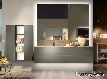 NIK 001 - Wall-mounted vanity unit with drawers _ Edoné by Agorà