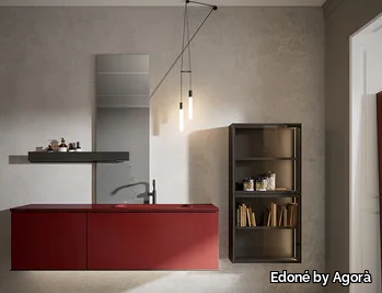 REA 002 - Wall-mounted vanity unit with drawers _ Edoné by Agorà