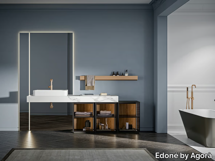 REA 003 - Single washbasin countertop _ Edoné by Agorà