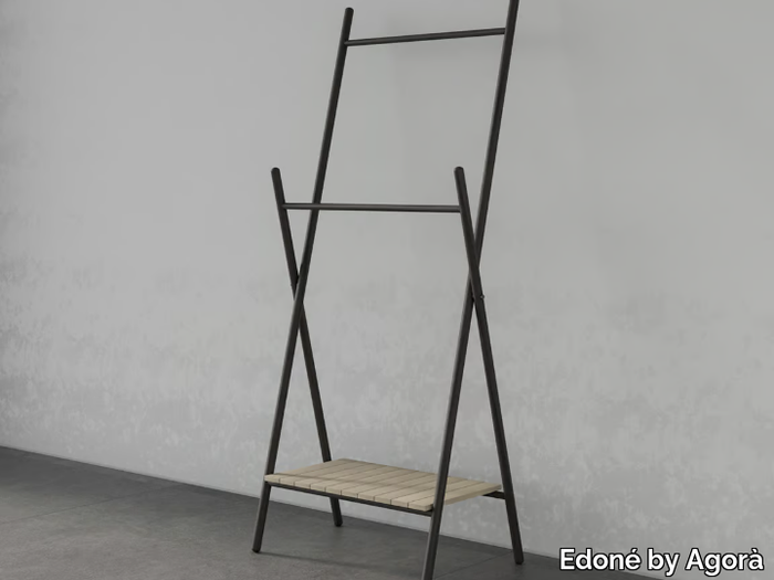 NATURE - Standing wooden towel rack _ Edoné by Agorà