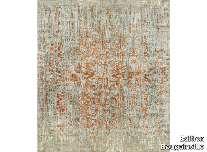 AZALÉE CAJUN - Rectangular handmade silk rug _ Edition Bougainville