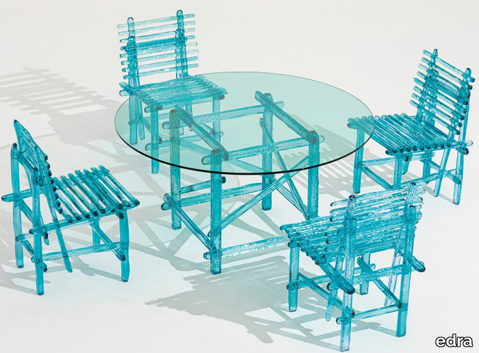 A’MARE - Round polycarbonate outdoor table _ edra