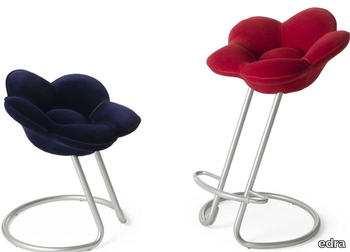 SOSHUN - Cantilever velvet stool _ edra