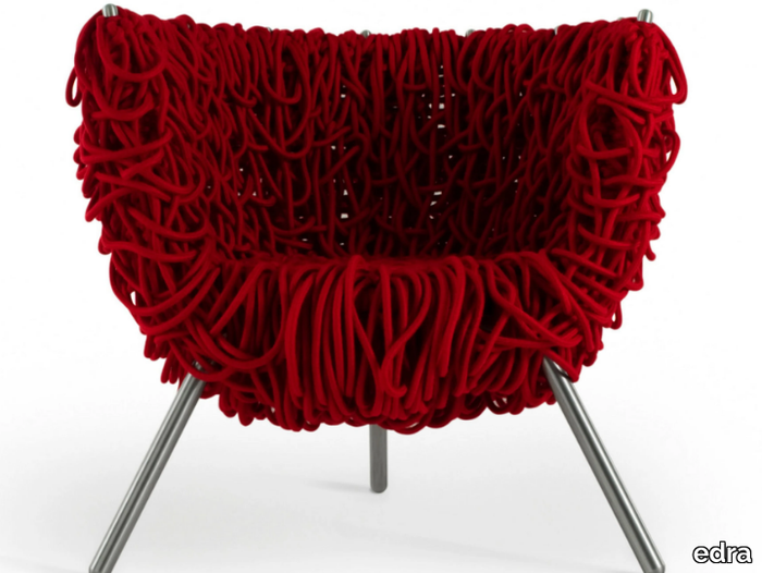 VERMELHA - Fabric easy chair with armrests _ edra