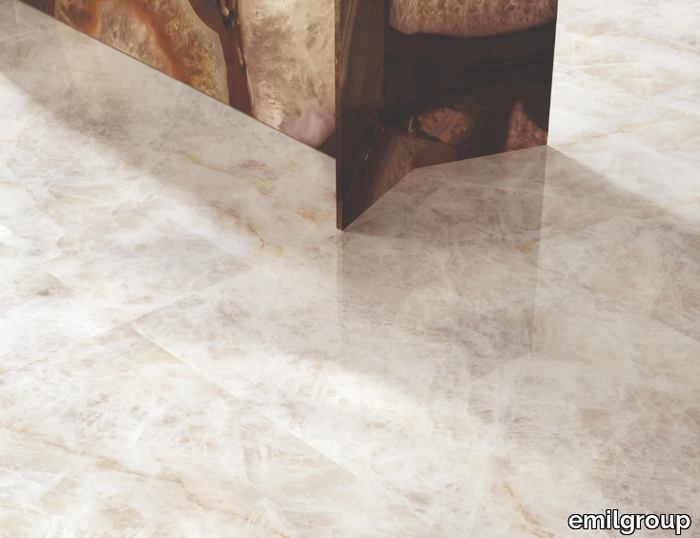 TELE DI MARMO PRECIOUS CRYSTAL AMBRA - Indoor/outdoor porcelain stoneware wall/floor tiles with marble effect _ emilgroup