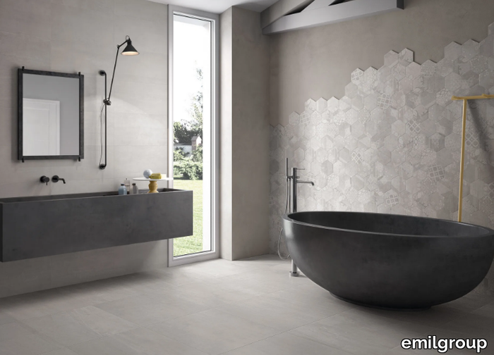 GESSO PEARL GREY - Indoor porcelain stoneware wall/floor tiles _ emilgroup