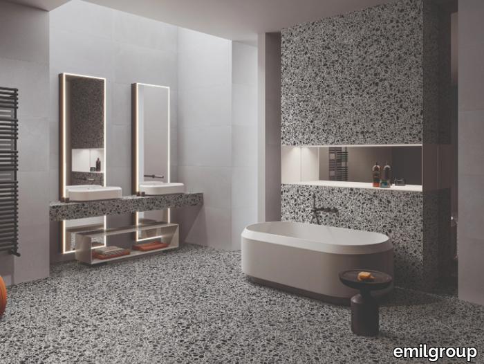 MEDLEY GREY - Porcelain stoneware wall/floor tiles terrazzo effect _ emilgroup