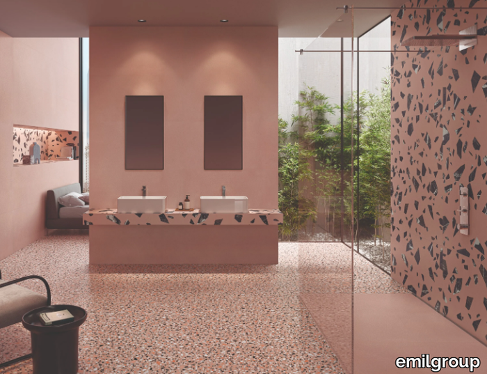 MEDLEY PINK - Porcelain stoneware wall/floor tiles terrazzo effect _ emilgroup