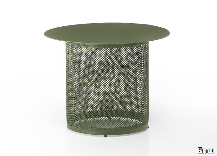 CABLA - Round stainless steel garden side table _ Emu