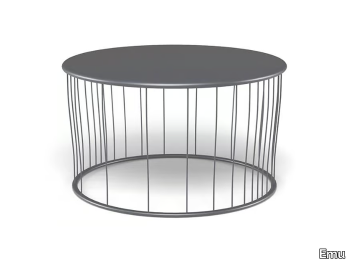 CANNOLÈ - Round steel garden side table _ Emu