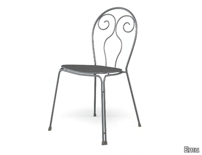 CAPRERA - Stackable steel garden chair _ Emu