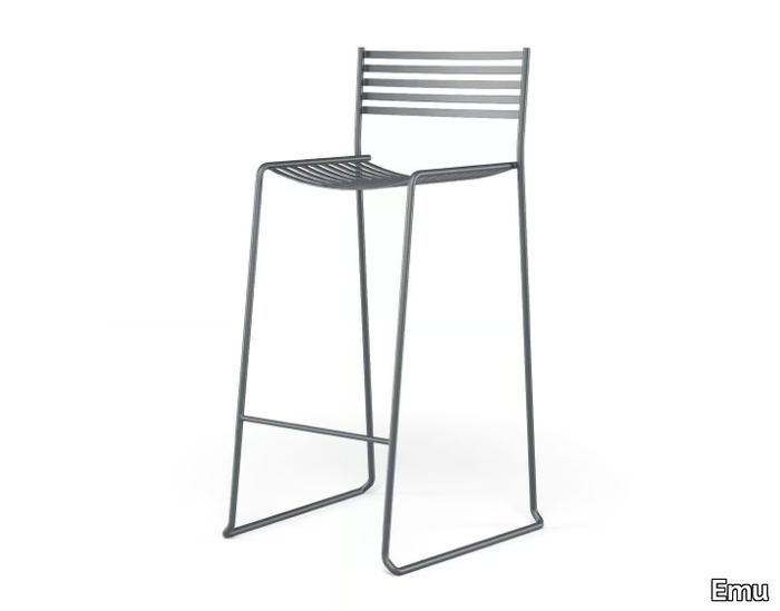 AERO - Stackable sled base high steel stool _ Emu