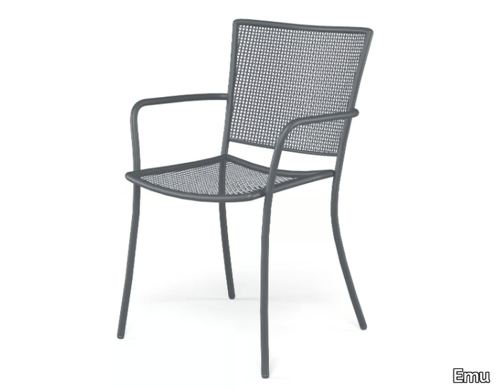 ATHENA - Stackable garden chair with armrests _ Emu