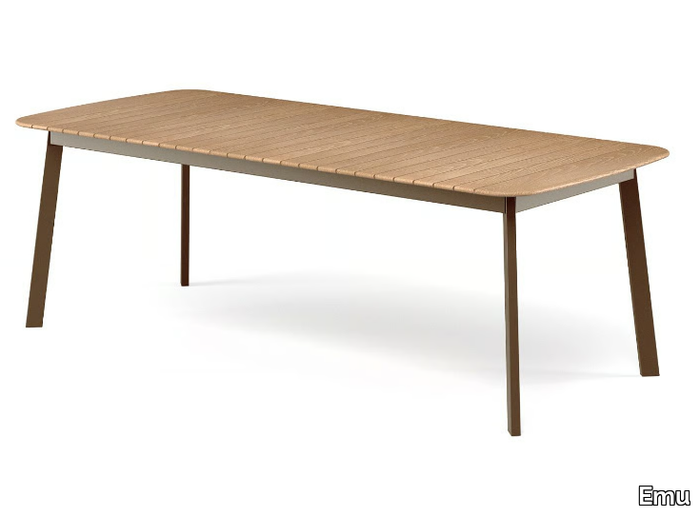 SHINE - Rectangular teak table _ Emu