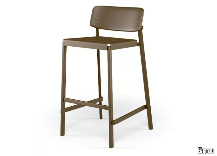 SHINE - Stackable high aluminium garden stool _ Emu