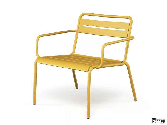 STAR - Aluminium garden armchair with armrests _ Emu