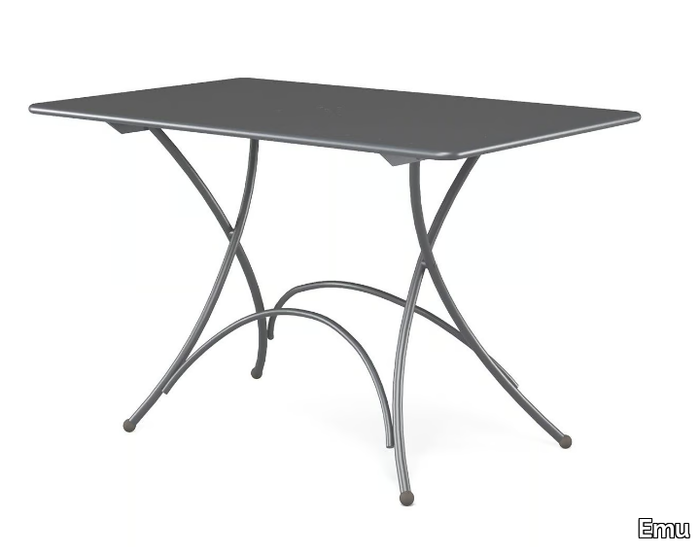 PIGALLE - Folding rectangular steel table _ Emu