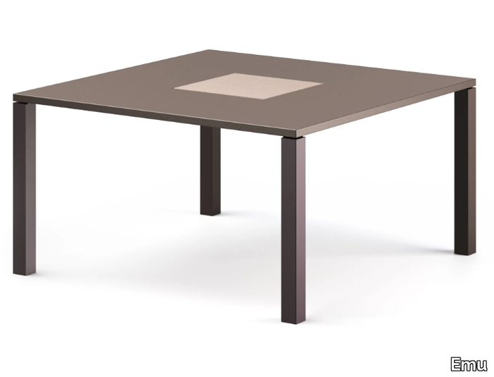 QUADRO - Square steel garden table _ Emu