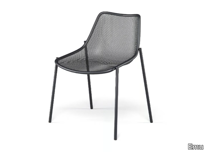 ROUND - Stackable steel garden chair _ Emu