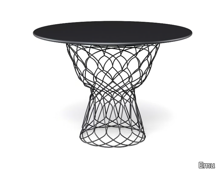 RE-TROUVÉ - Round steel garden table _ Emu