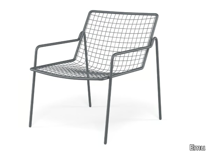 RIO R50 - Steel easy chair with armrests _ Emu