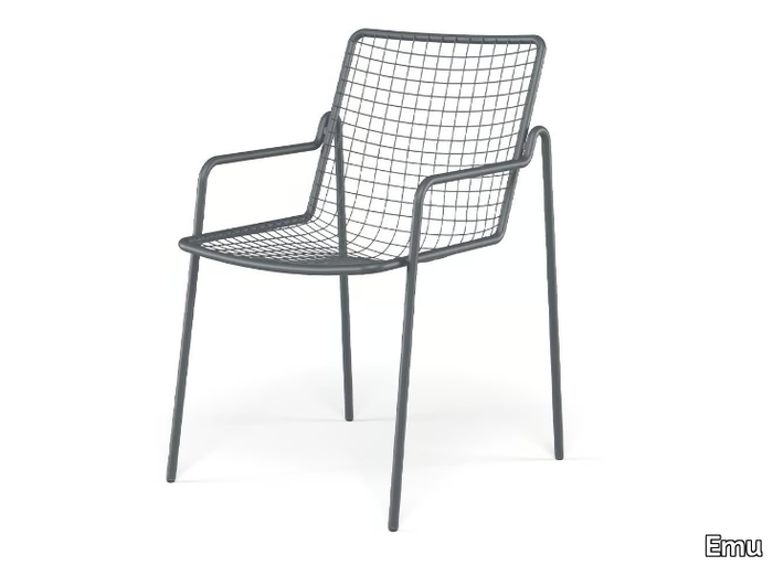 RIO R50 - Steel chair with armrests _ Emu