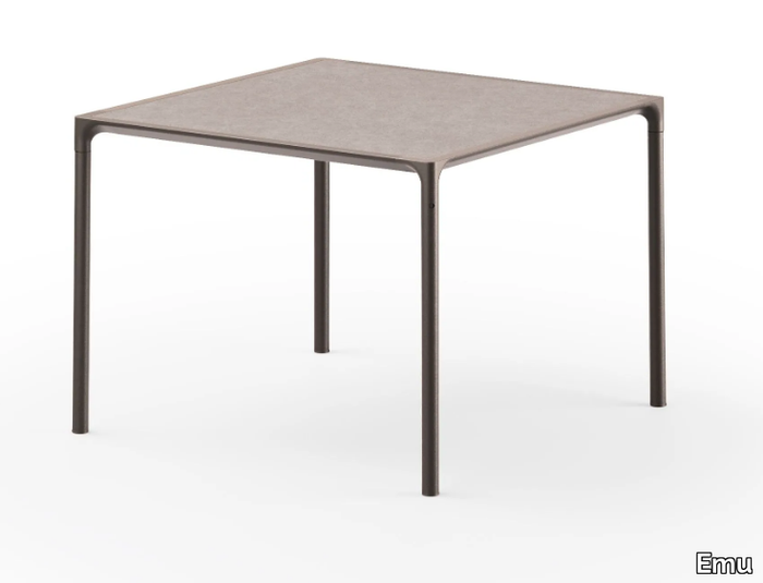 TERRAMARE - Square aluminium garden table _ Emu