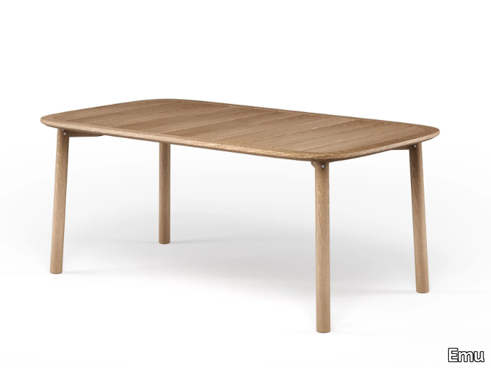 TWINS - Rectangular teak garden table _ Emu