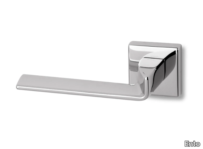 EDGE SQ - Door handle on rose _ Ento