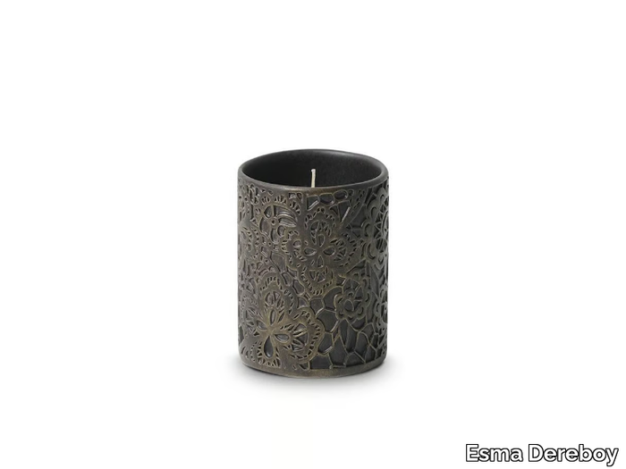 SNOHA BRONZ - Ceramic candle holder / candle _ Esma Dereboy